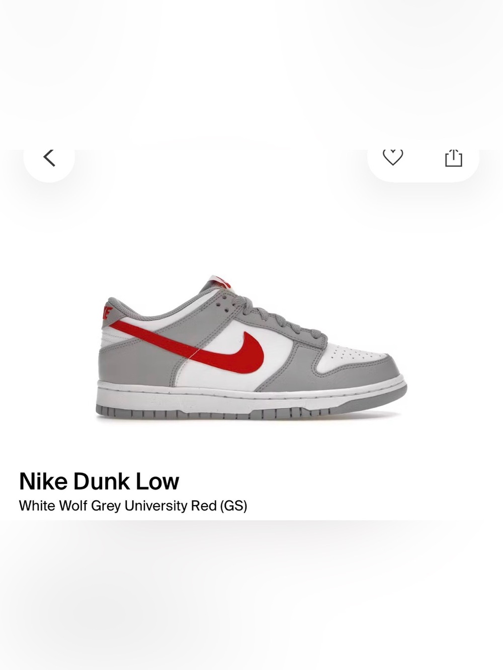 Nike Kids Dunk Low – White, Wolf Grey & University Red